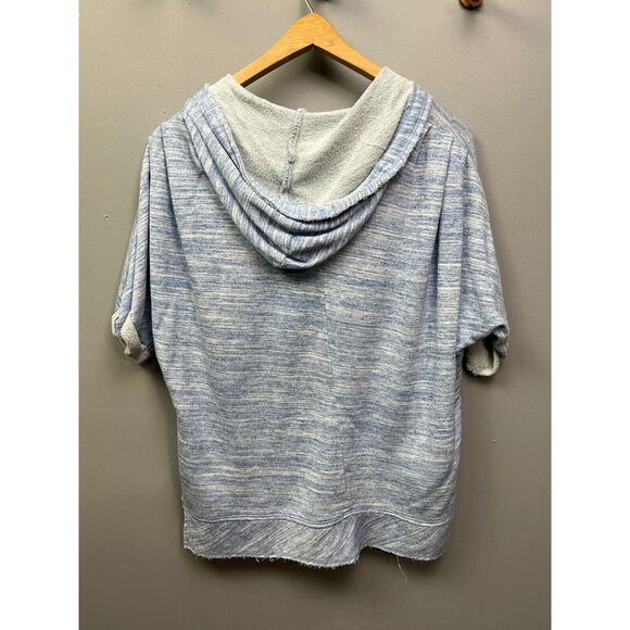 DOLAN Sweatshirt womens‎ XS X-small Left Coast Collection hooded short sleeve - Picture 2 of 6